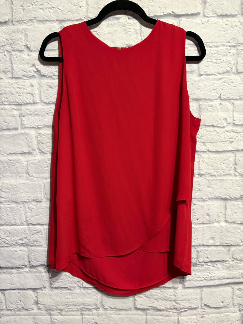 Chico's Red Sleeveless Layered Sleeveless Blouse Size 1